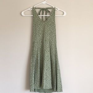 Green floral dress